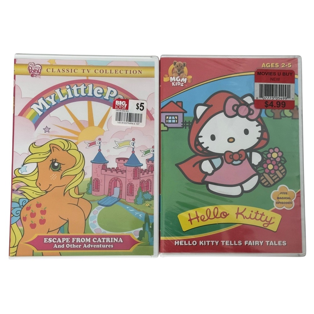 My‎ Little Pony Escape From Catrina Hello Kitty Tells Fairy Tales SEALED 2 Dvds